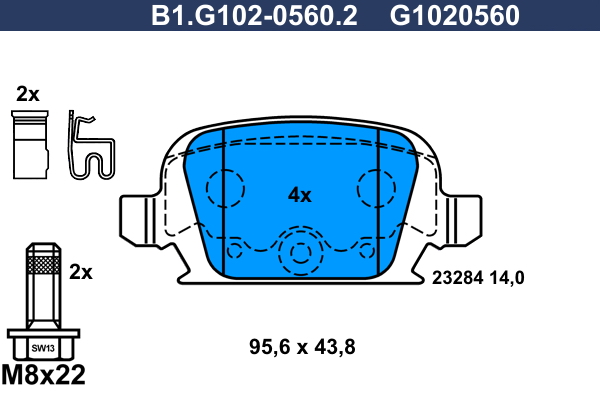 Remblokset Galfer B1.G102-0560.2