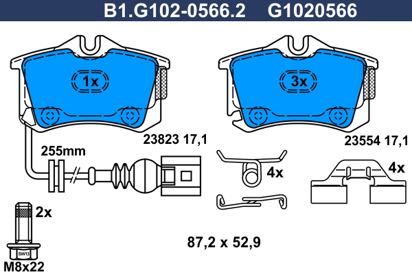 Remblokset Galfer B1.G102-0566.2