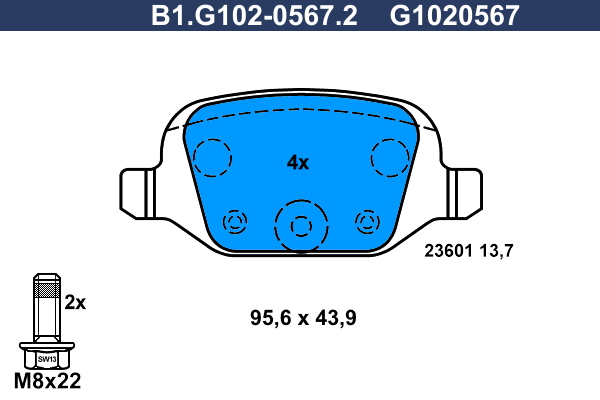 Remblokset Galfer B1.G102-0567.2