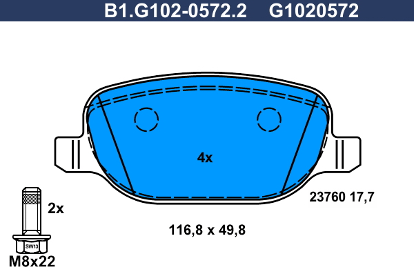 Remblokset Galfer B1.G102-0572.2