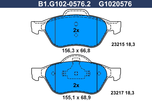 Remblokset Galfer B1.G102-0576.2