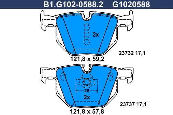 Remblokset Galfer B1.G102-0588.2