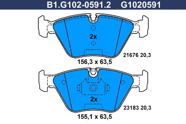 Remblokset Galfer B1.G102-0591.2