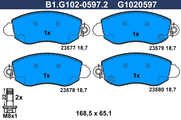 Remblokset Galfer B1.G102-0597.2