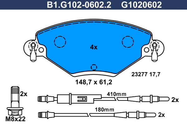 Remblokset Galfer B1.G102-0602.2