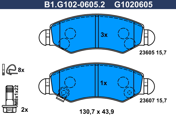 Remblokset Galfer B1.G102-0605.2