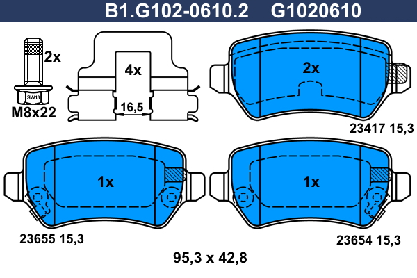 Remblokset Galfer B1.G102-0610.2