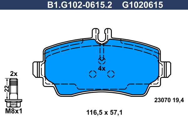 Remblokset Galfer B1.G102-0615.2