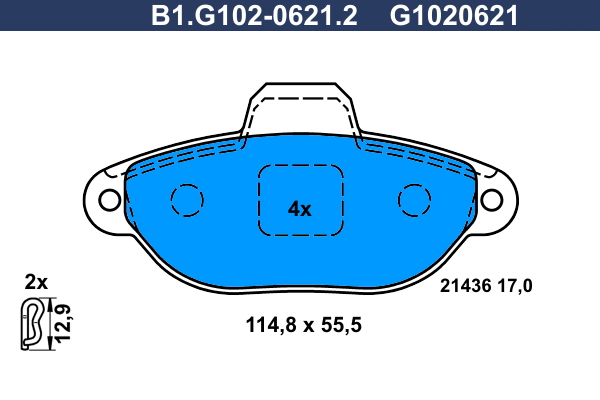 Remblokset Galfer B1.G102-0621.2