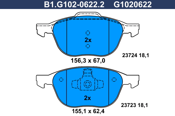 Remblokset Galfer B1.G102-0622.2