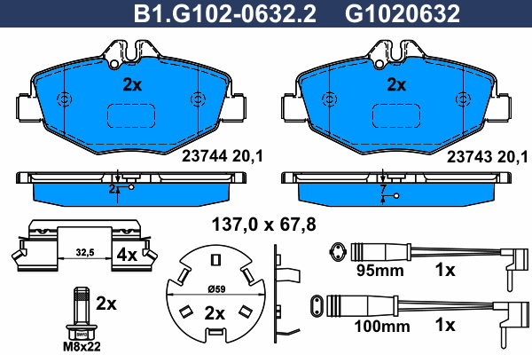 Remblokset Galfer B1.G102-0632.2