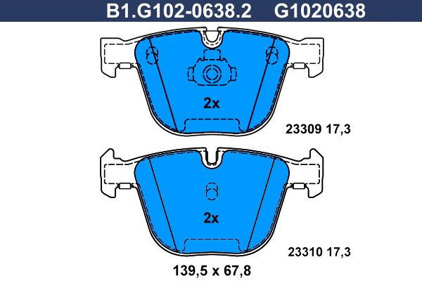 Remblokset Galfer B1.G102-0638.2