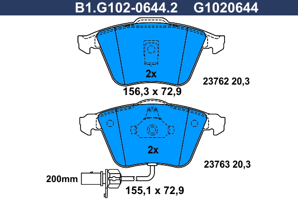 Remblokset Galfer B1.G102-0644.2