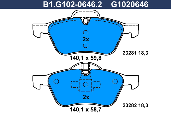 Remblokset Galfer B1.G102-0646.2