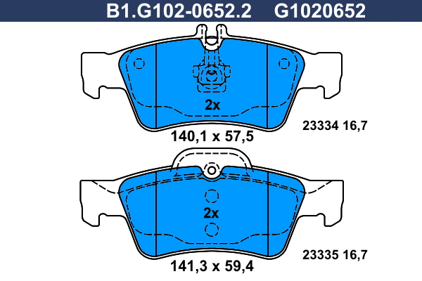 Remblokset Galfer B1.G102-0652.2