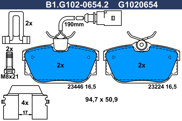 Remblokset Galfer B1.G102-0654.2