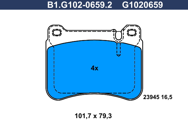 Remblokset Galfer B1.G102-0659.2