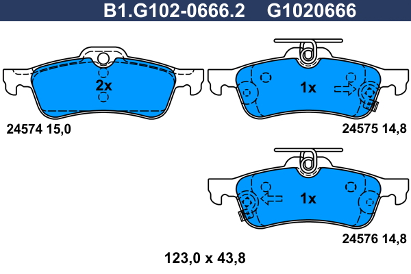 Remblokset Galfer B1.G102-0666.2