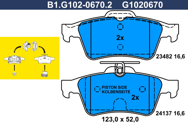 Remblokset Galfer B1.G102-0670.2