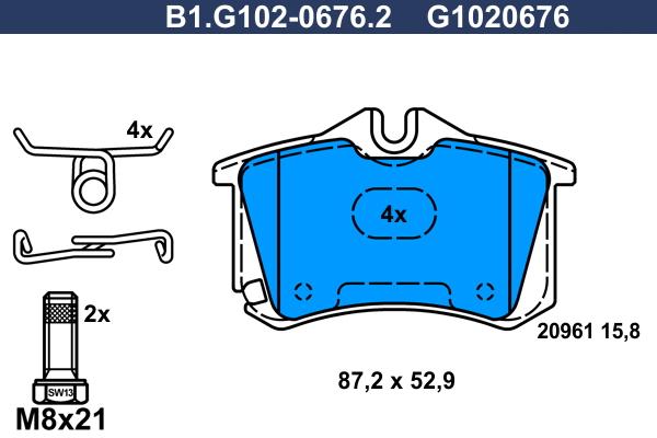 Remblokset Galfer B1.G102-0676.2