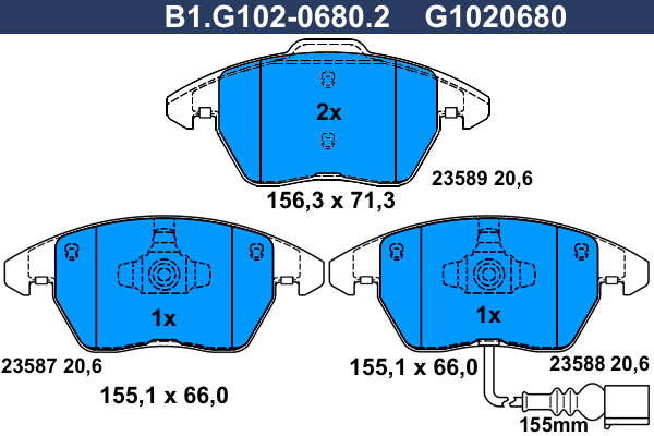 Remblokset Galfer B1.G102-0680.2