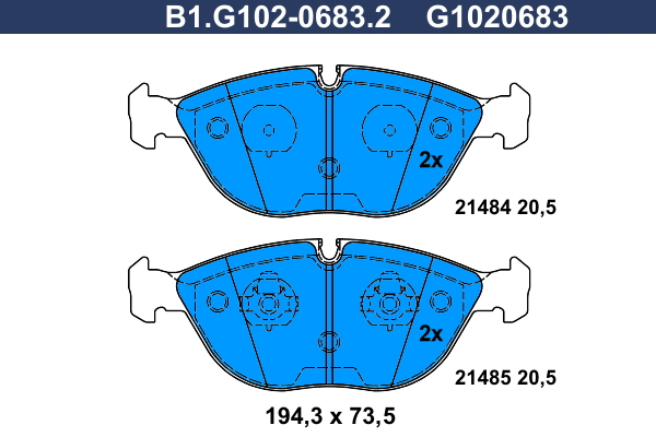 Remblokset Galfer B1.G102-0683.2