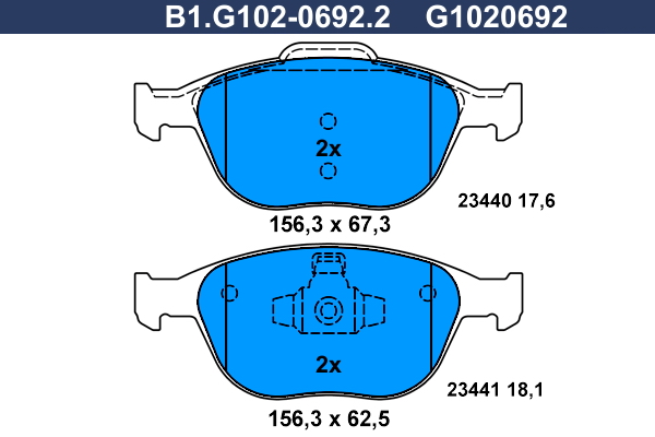 Remblokset Galfer B1.G102-0692.2