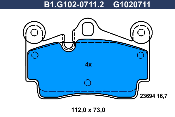 Remblokset Galfer B1.G102-0711.2