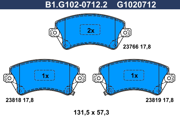 Remblokset Galfer B1.G102-0712.2