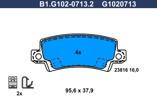 Remblokset Galfer B1.G102-0713.2