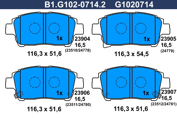 Remblokset Galfer B1.G102-0714.2