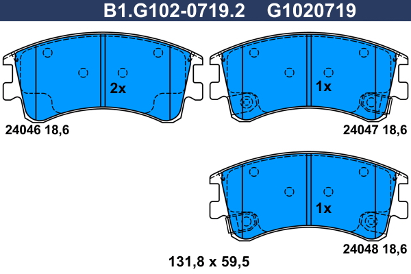 Remblokset Galfer B1.G102-0719.2