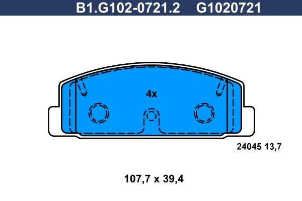 Remblokset Galfer B1.G102-0721.2