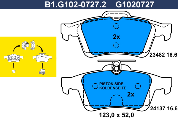 Remblokset Galfer B1.G102-0727.2