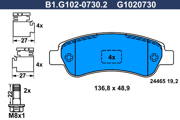 Remblokset Galfer B1.G102-0730.2