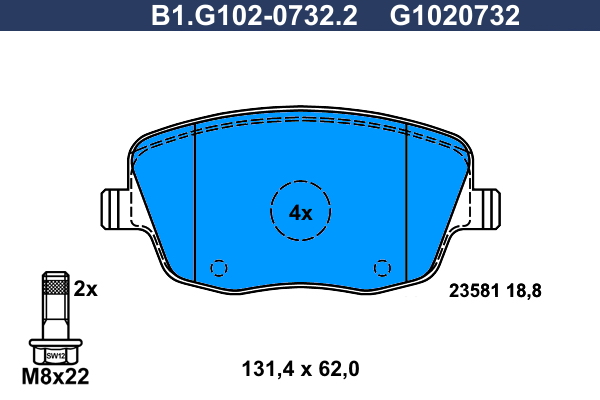 Remblokset Galfer B1.G102-0732.2