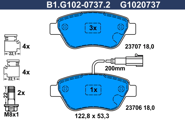 Remblokset Galfer B1.G102-0737.2