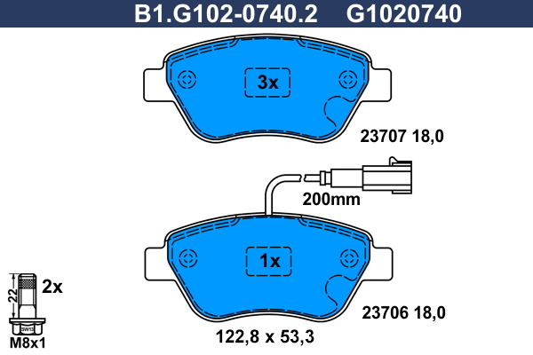 Remblokset Galfer B1.G102-0740.2