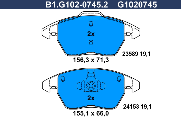 Remblokset Galfer B1.G102-0745.2