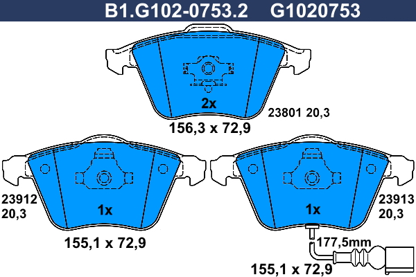 Remblokset Galfer B1.G102-0753.2