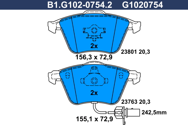 Remblokset Galfer B1.G102-0754.2