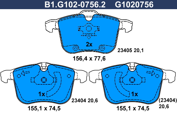 Remblokset Galfer B1.G102-0756.2