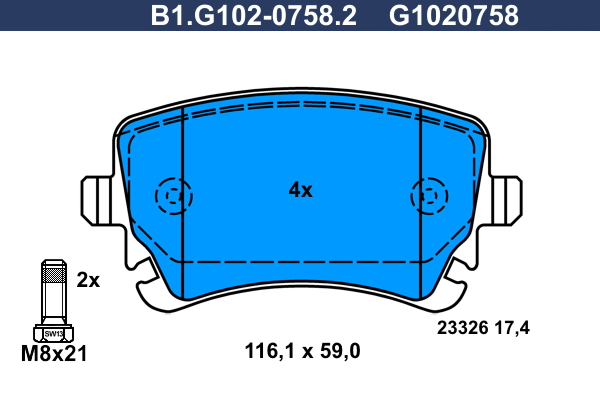 Remblokset Galfer B1.G102-0758.2