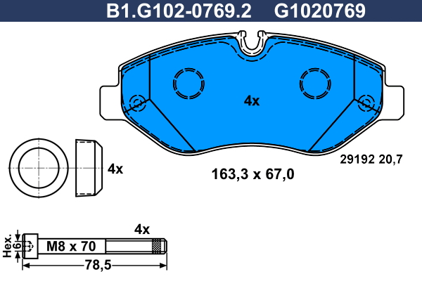 Remblokset Galfer B1.G102-0769.2