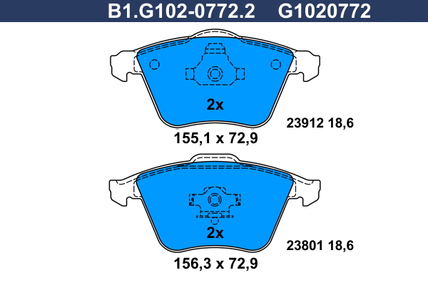 Remblokset Galfer B1.G102-0772.2