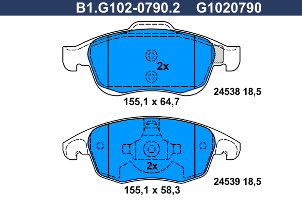 Remblokset Galfer B1.G102-0790.2