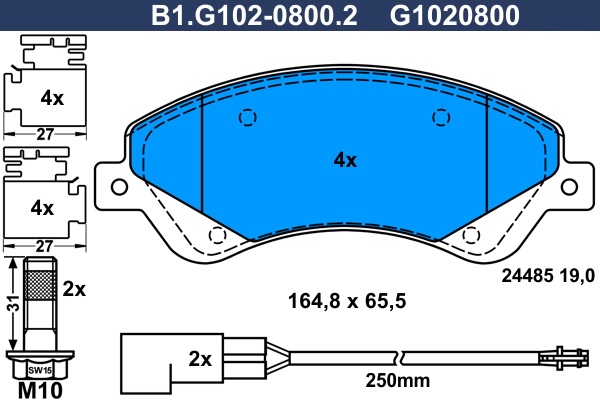 Remblokset Galfer B1.G102-0800.2