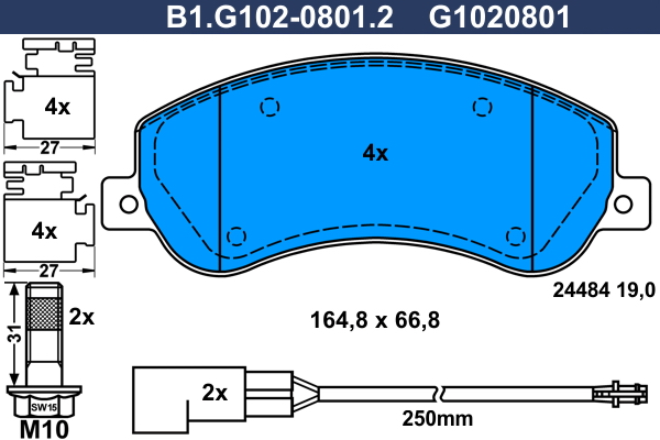 Remblokset Galfer B1.G102-0801.2