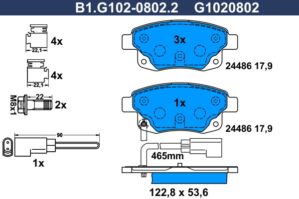 Remblokset Galfer B1.G102-0802.2