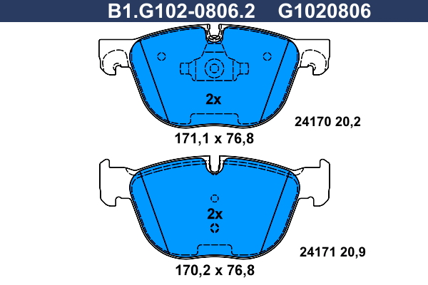 Remblokset Galfer B1.G102-0806.2